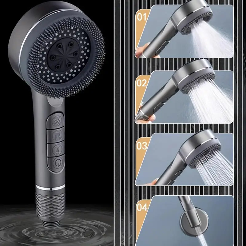 Prague Piano Key Design High-Pressure Shower Head, Non-Electric Filter Spray