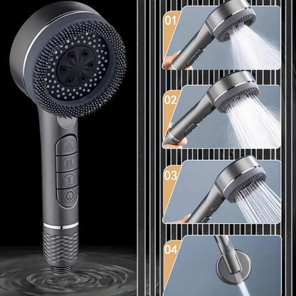 Prague Piano Key Design High-Pressure Shower Head, Non-Electric Filter Spray