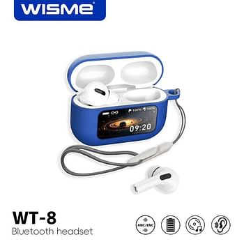 WISME WT-8 Smart Airpods smart noise cancellation, powerful 260 mAh battery, Android and iOS - Psooq Store 