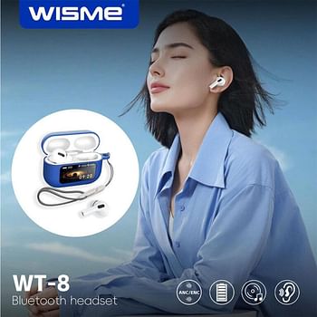 WISME WT-8 Smart Airpods smart noise cancellation, powerful 260 mAh battery, Android and iOS - Psooq Store 