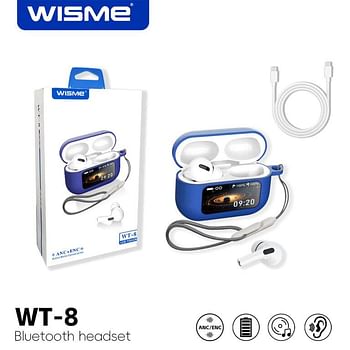 WISME WT-8 Smart Airpods smart noise cancellation, powerful 260 mAh battery, Android and iOS - Psooq Store 