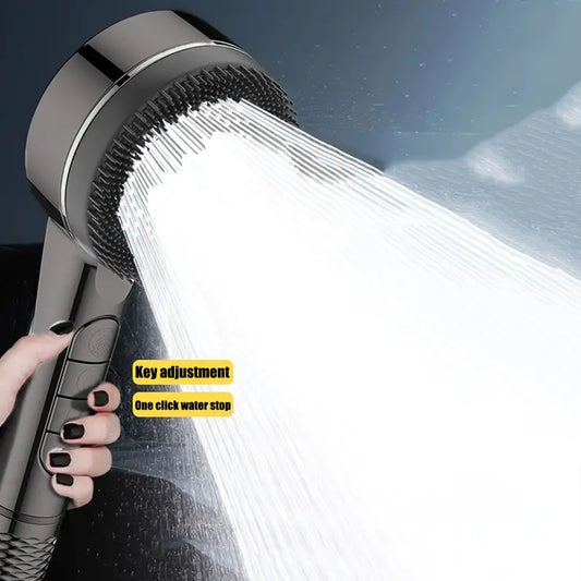 Prague Piano Key Design High-Pressure Shower Head, Non-Electric Filter Spray