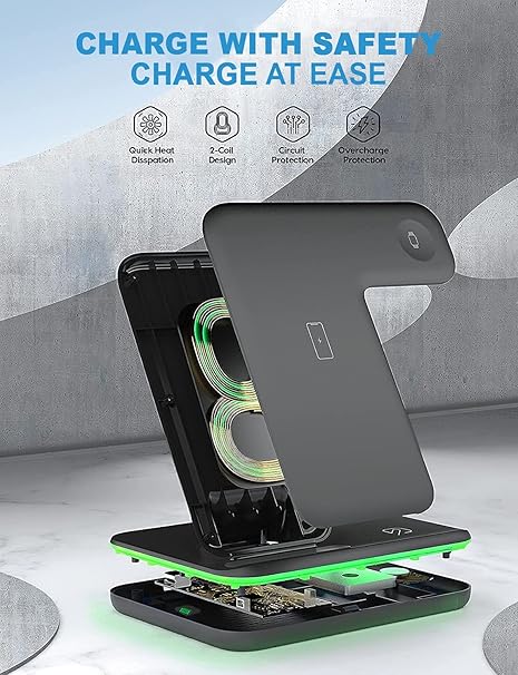 3-in-1 Wireless Charging Station - Psooq Store 