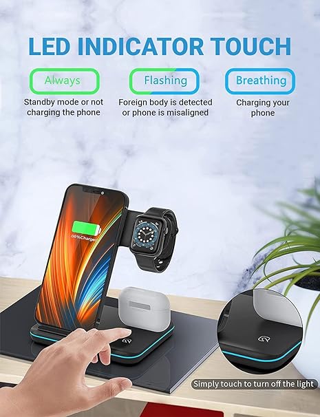 3-in-1 Wireless Charging Station - Psooq Store 